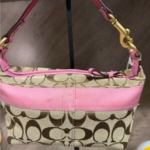 Coach Pink and Brown Women's Bag